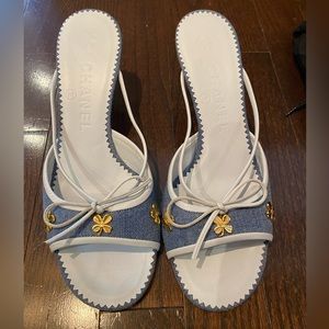 I am selling an almost new pair of ladies CHANEL sandals. Original box and bag.